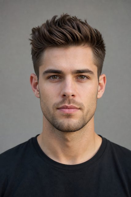 Примерка мужской стрижки Quiff на фото онлайн